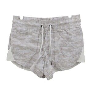 Athleta Cabo Tide Linen Shortie Shorts Women's Size 0 Drawstring Pockets Casual